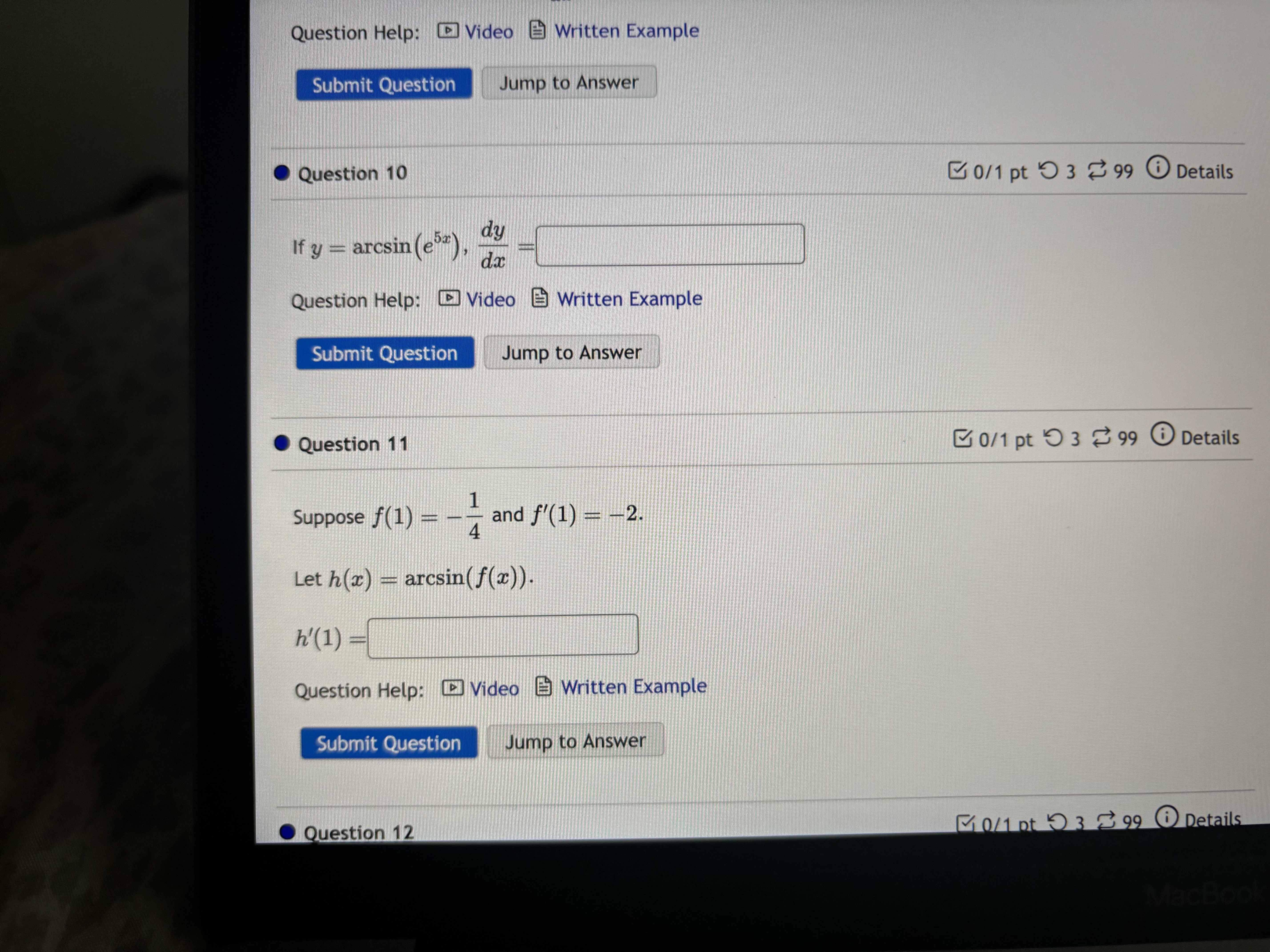  Question Help: Video ) Written Example Submit Question Jump to Answer
