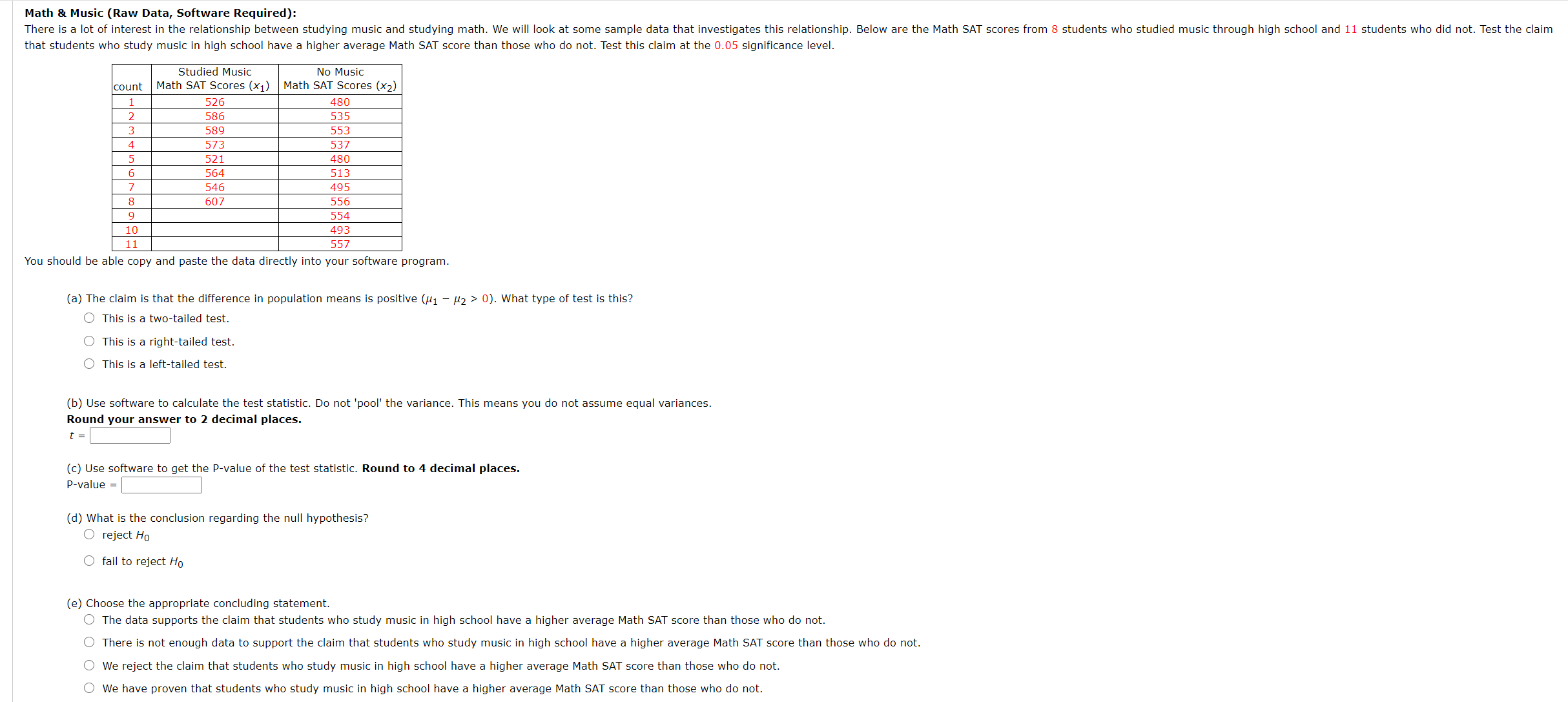  Math 3 Music (Raw Data, software Required): There is a lot
