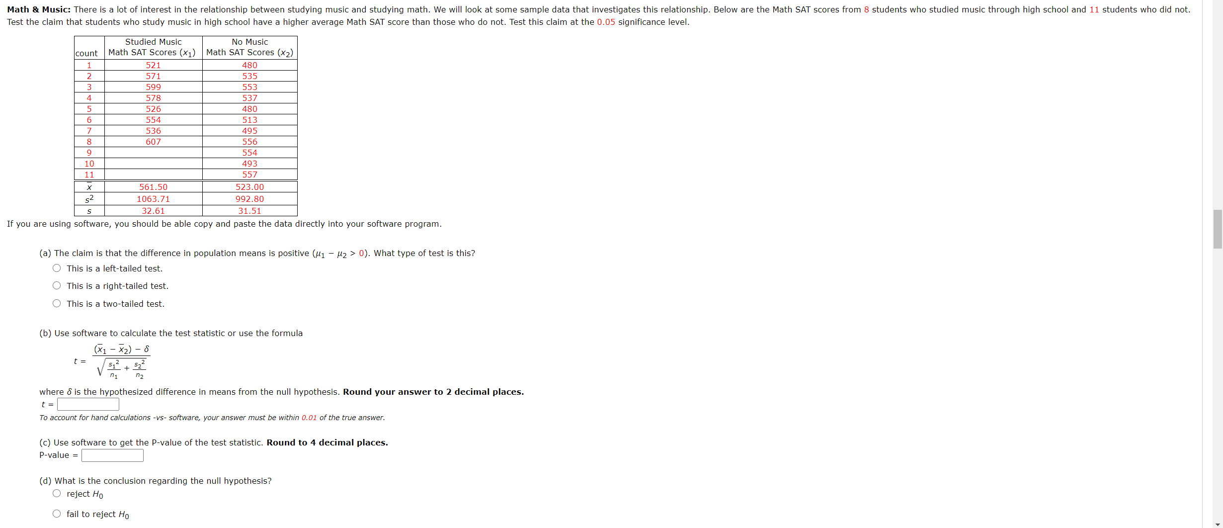 of interest in the relationship between studying music and studying math. We