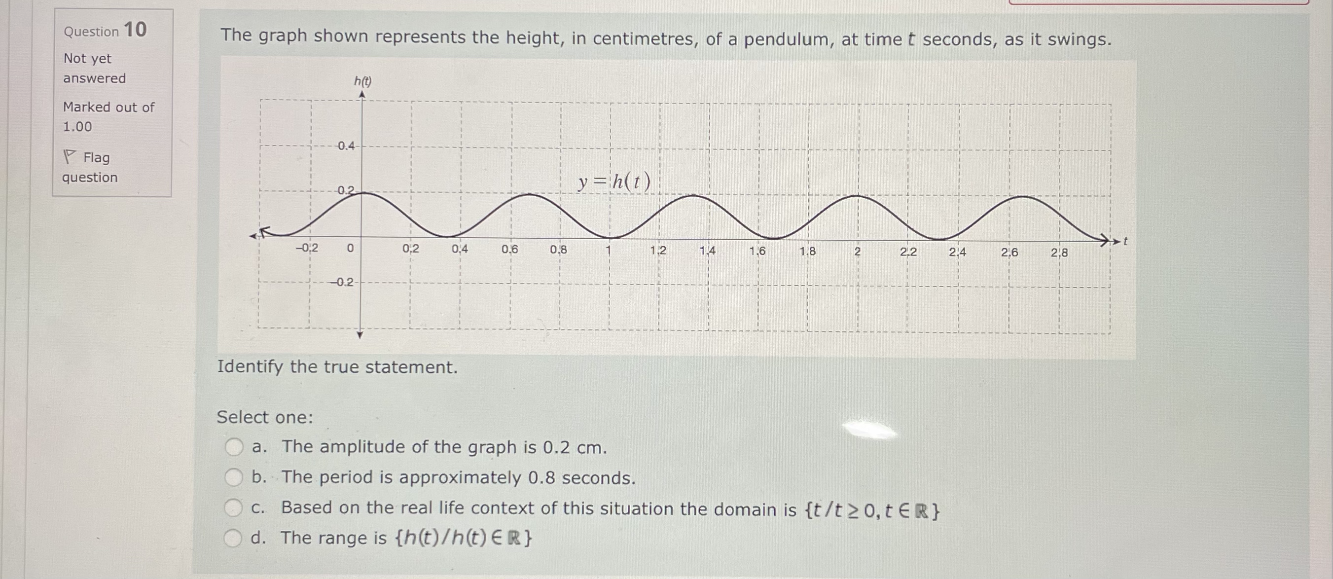 the statement that is not true is Not yet answered Select one: