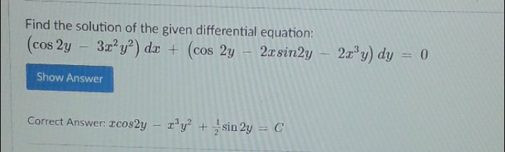 Show complete solution using alternative solution the answer is already given i