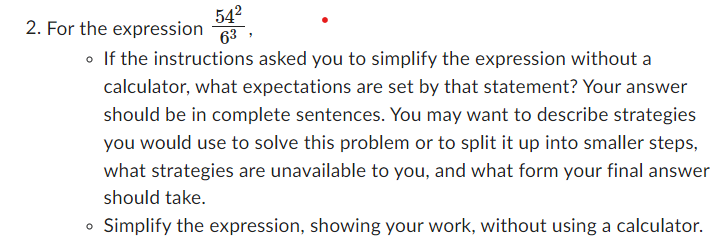  . L4\" - 2. For the expression 63 , o If