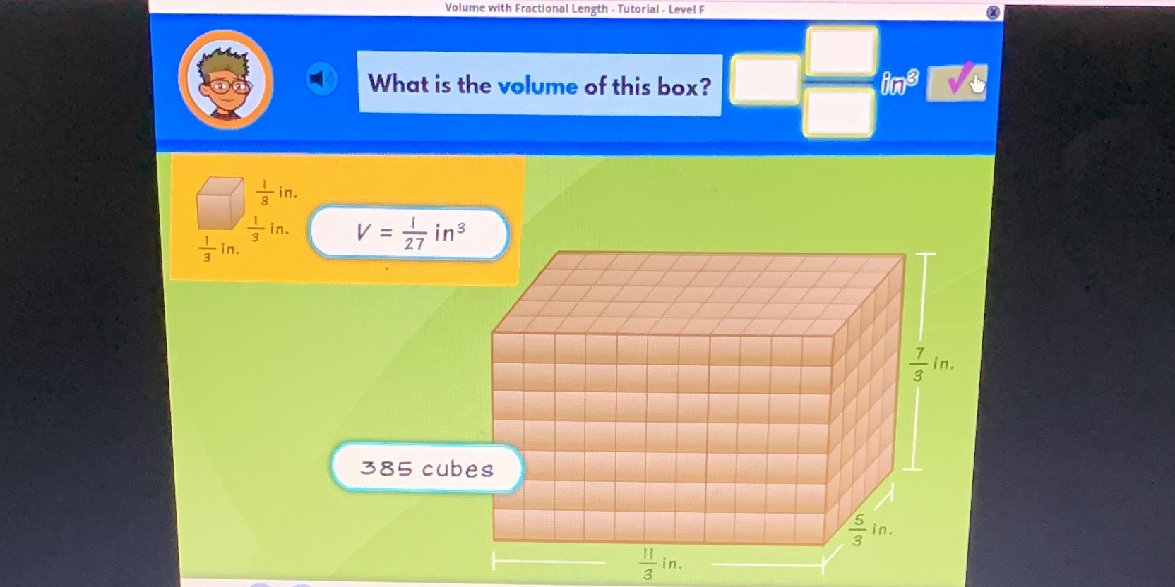  Volume with Fractional Length - Tutorial - Level F What is