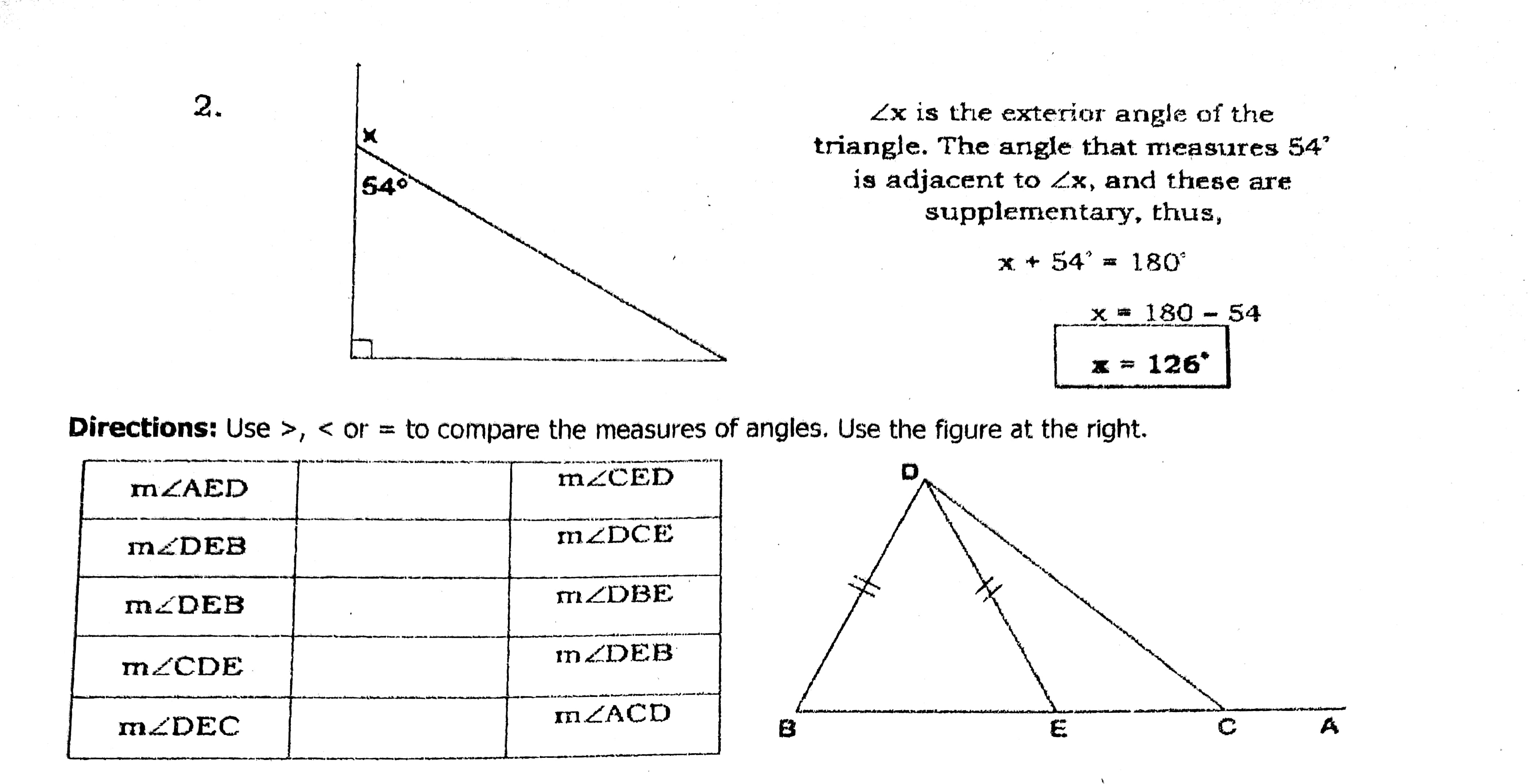 it as SSS, SAS, or ASA. X 1 2. 3. 4 ACTIVITY