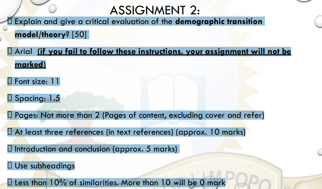 N / ASSIGNMENT 2: Explain and give a critical evaluation of