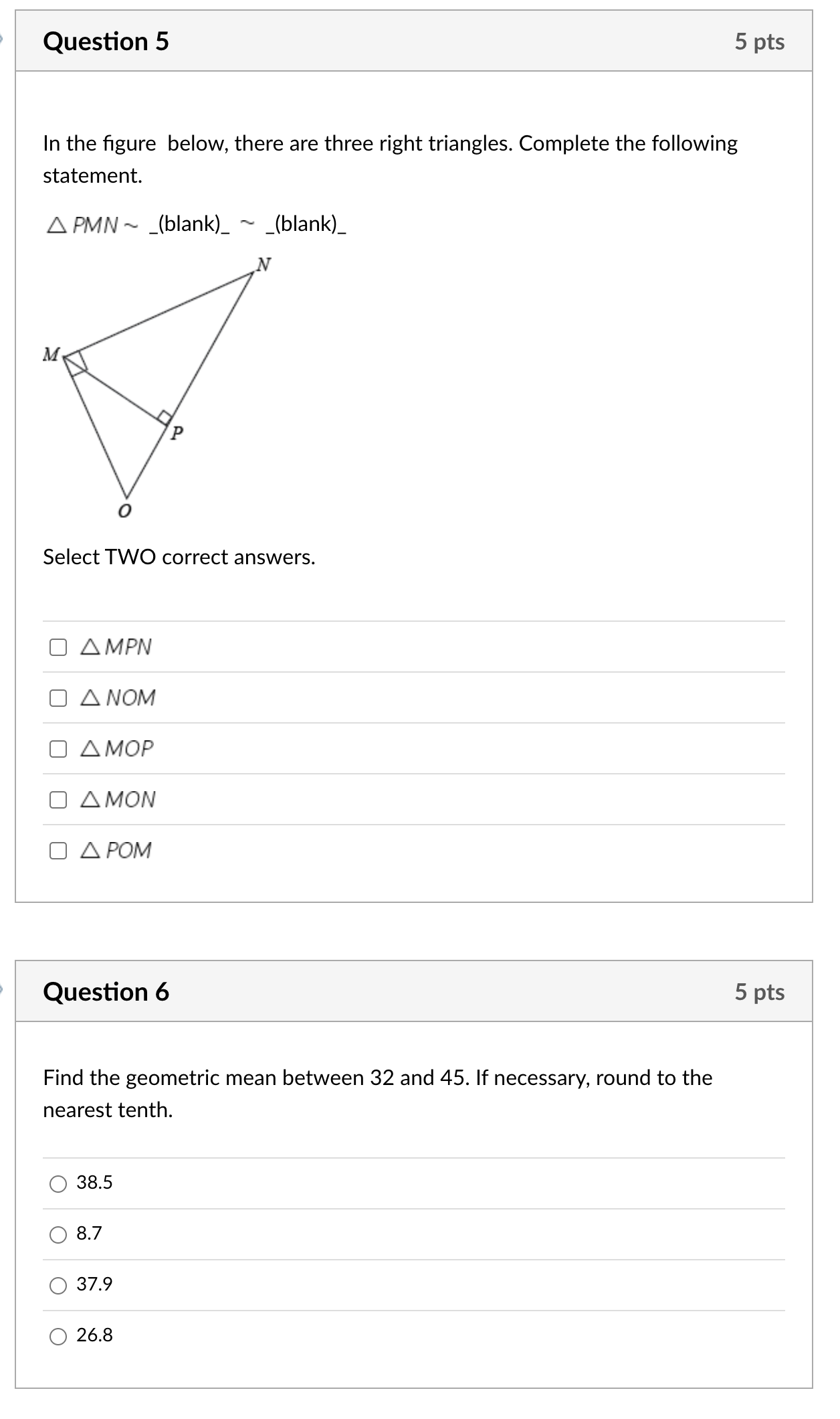 length of the diagonal? Round to the nearest tenth. Diagonal = _(blank)_