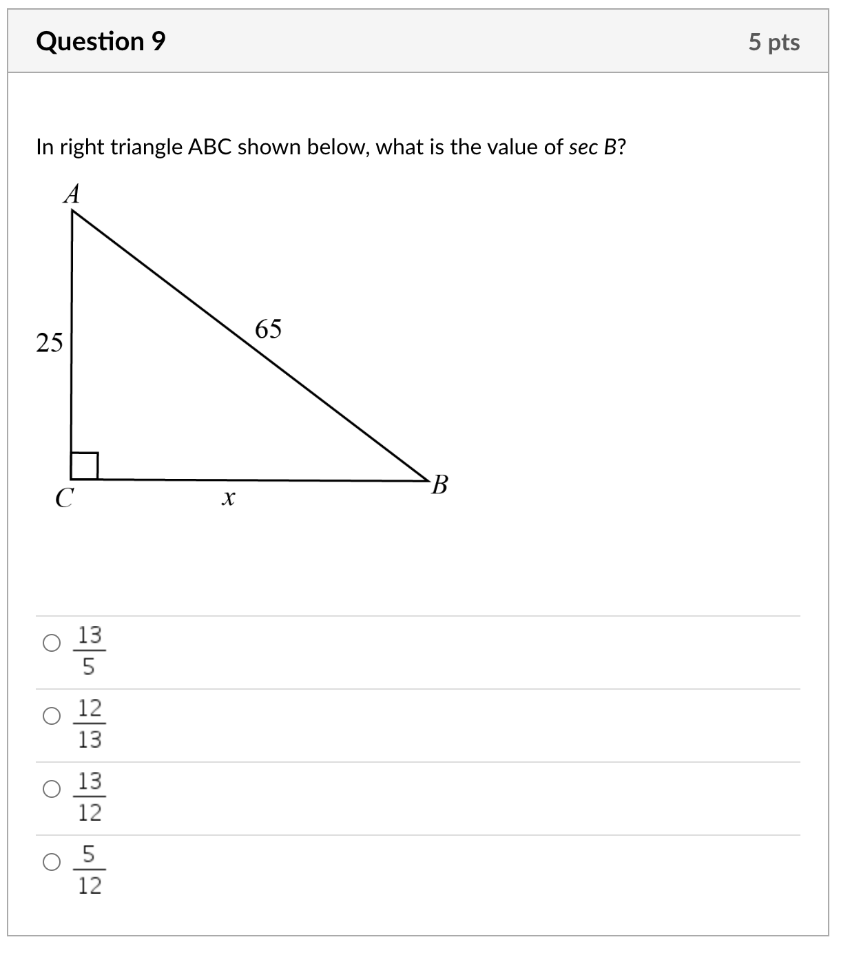 information to nd the length of segment CA. image not drawn to