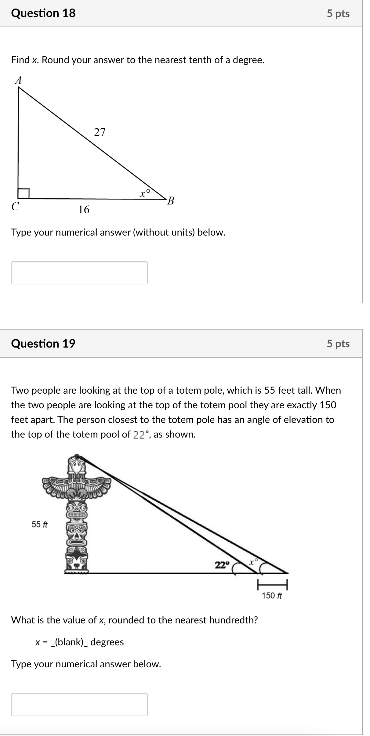 120 inches, what is the length of the hypotenuse? _(blank)_ inches Type