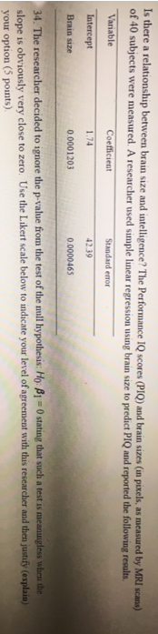 Is there a relationship between brain size and intelligence? The Performance