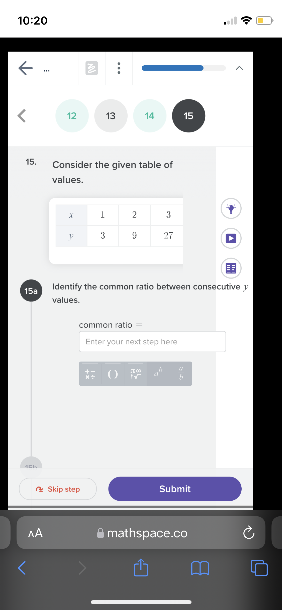 of potato plants after 1' weeks. Use this formula to solve the
