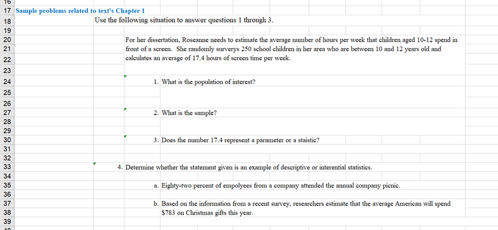 Help Please .:Sample problems related to text's Chapter 1 Use the following