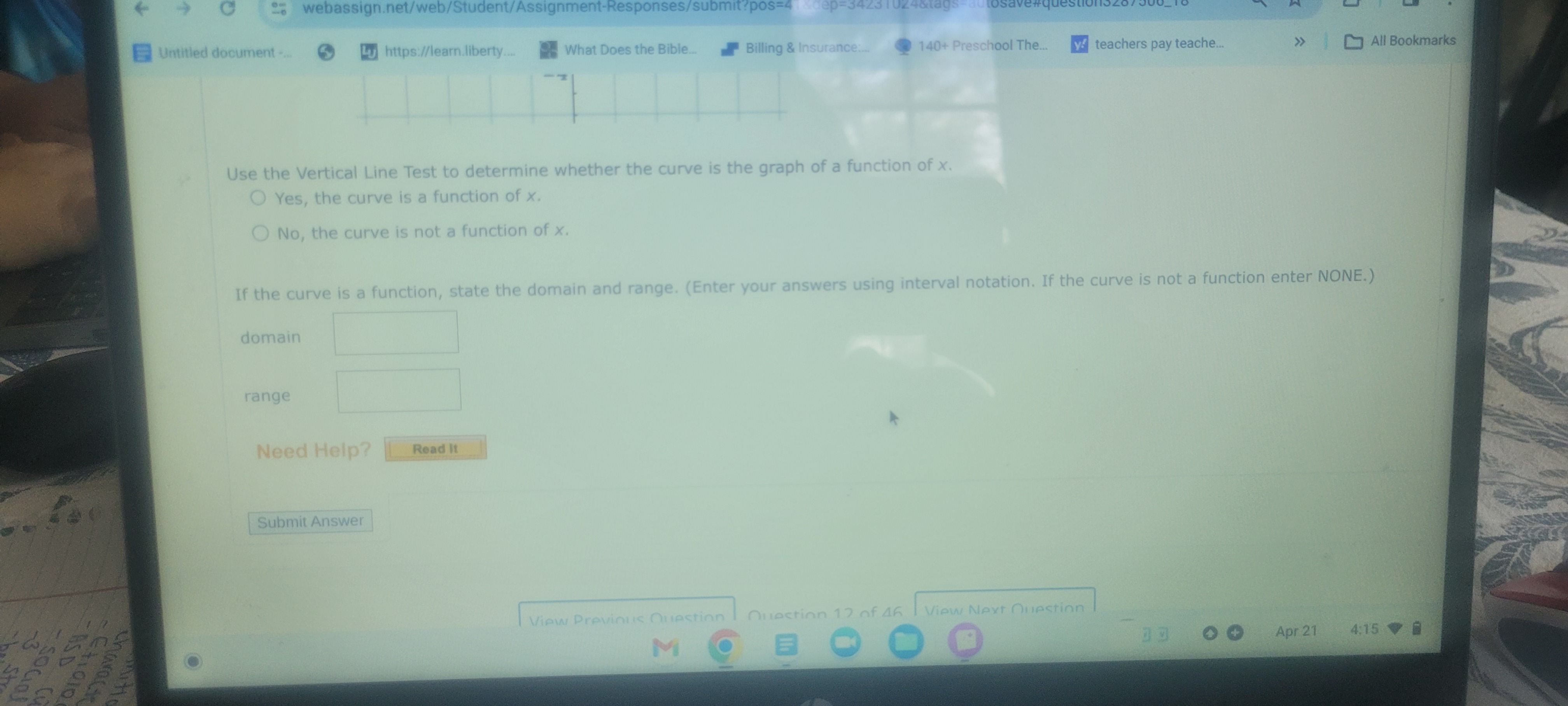 NOTES SCOLALG7 2.3.031.MI. 0/100 Submissions Used ASK YOUR TEACHER The graph of