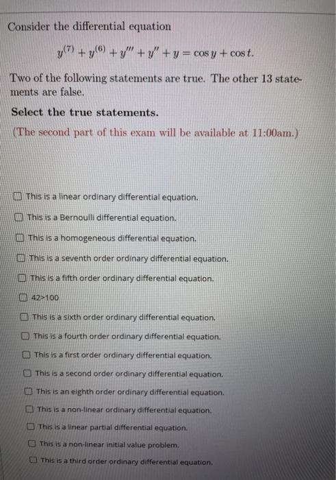 Plzz help... Consider the differential equation "? + 30) + y" +