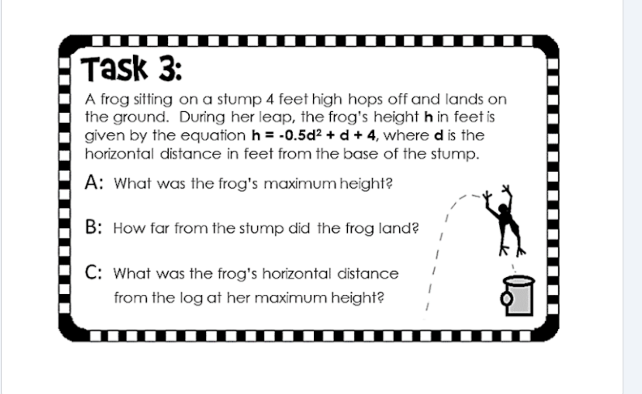 air at an initial velocity of 7 feet per second. The equation