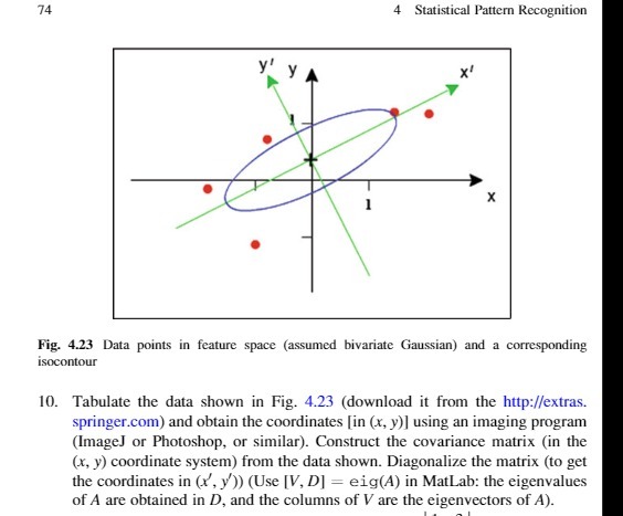  74 4 Statistical Pattern Recognition y' y X' X Fig. 4.23