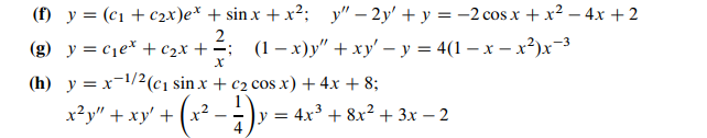 Verify that the function is a solution of the differential equation on