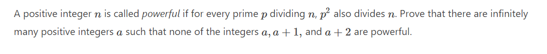 A positive integer n. is called powerful if for every prime