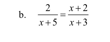 Solve the following rational equations algebraically. If a solution is not a
