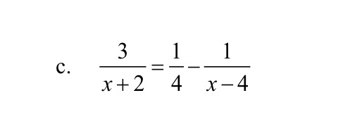 Solve the following rational equations algebraically. If a solution is not a