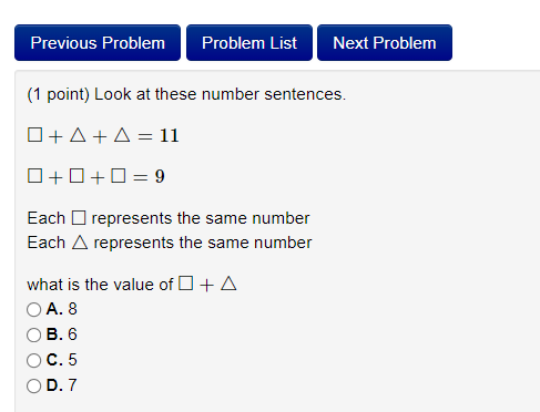 difference a - b is -2. Your answer is b =Assignment 6: