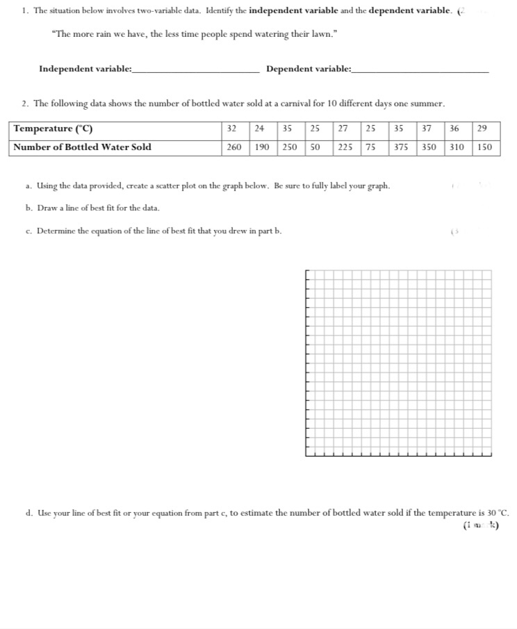 quadratic or exponential regression. a) y = 23(1 1)" b) y =