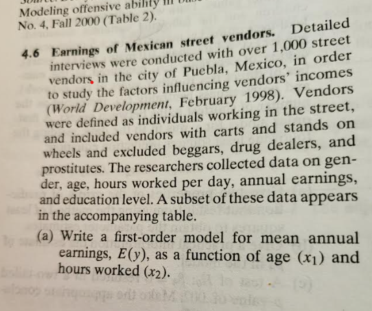  Modeling offensive ability Ill No. 4, Fall 2000 (Table 2). 4.6