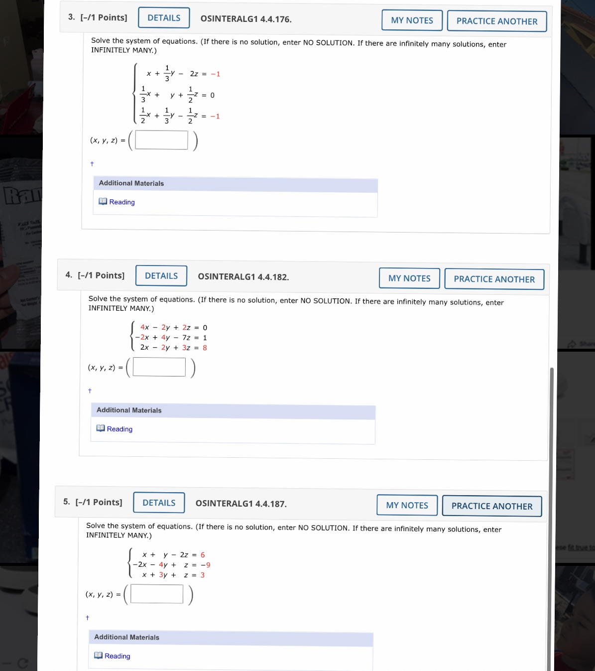  3. [-/1 Points] DETAILS OSINTERALG1 4.4.176. MY NOTES PRACTICE ANOTHER Solve