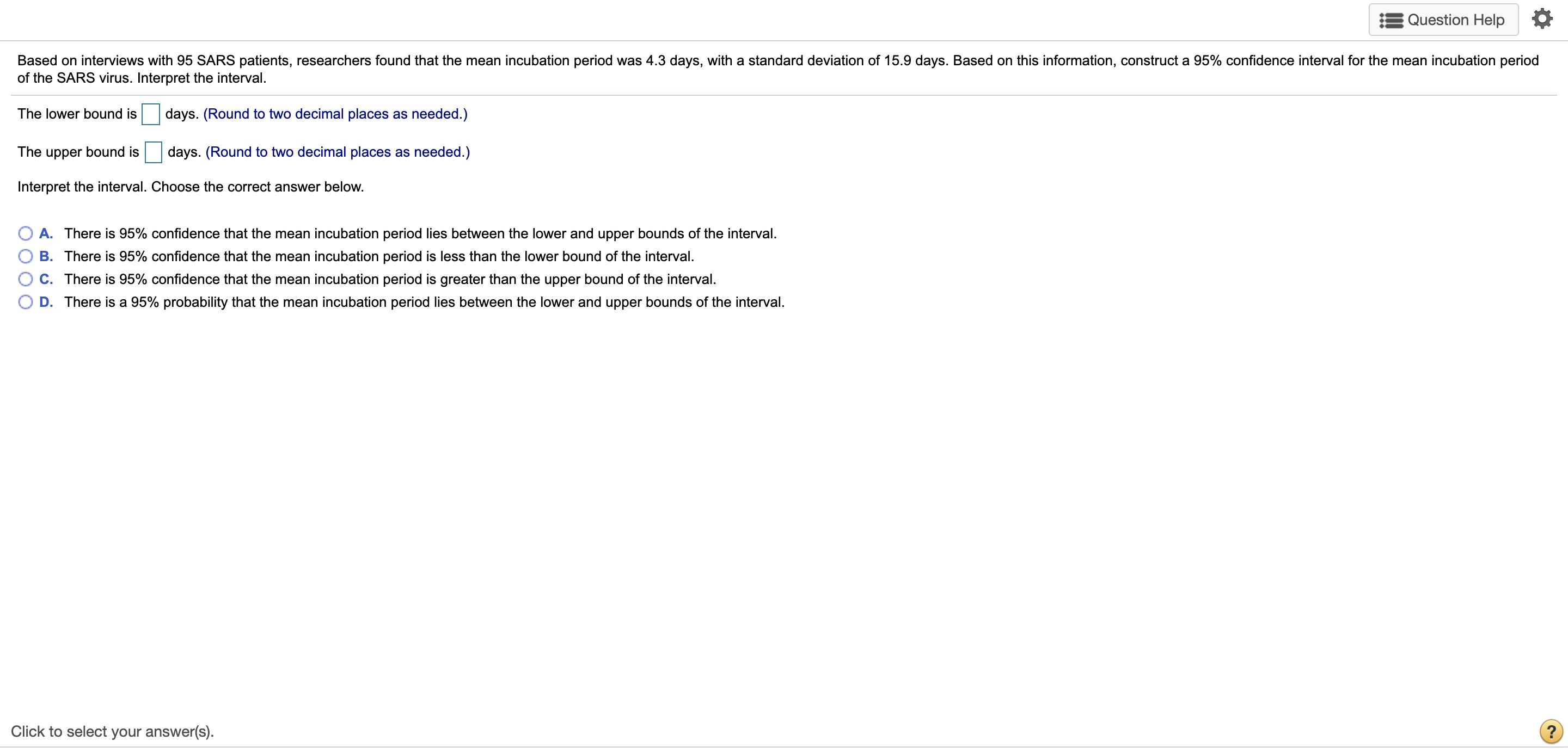 answer my question in this document. Question Help Based on interviews with