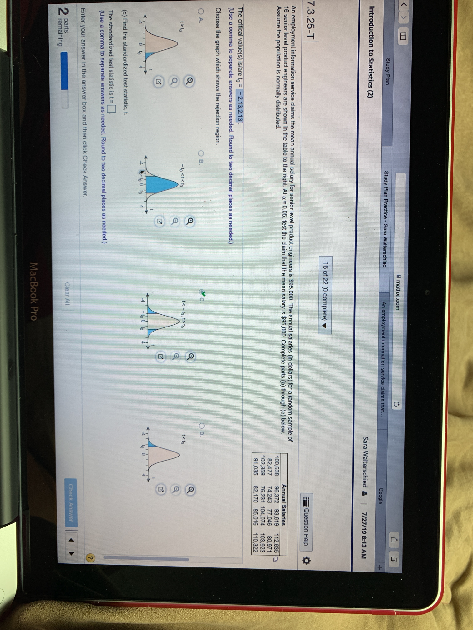  : mathxl.com Study Plan Study Plan Practice - Sara Walterschied An
