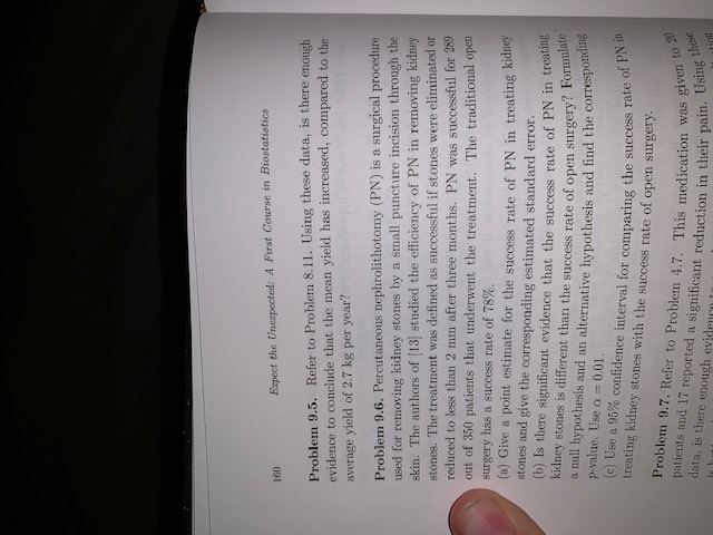 problem 9.5 solution which refers to problem 8.11 160 Expect the Unexpected: