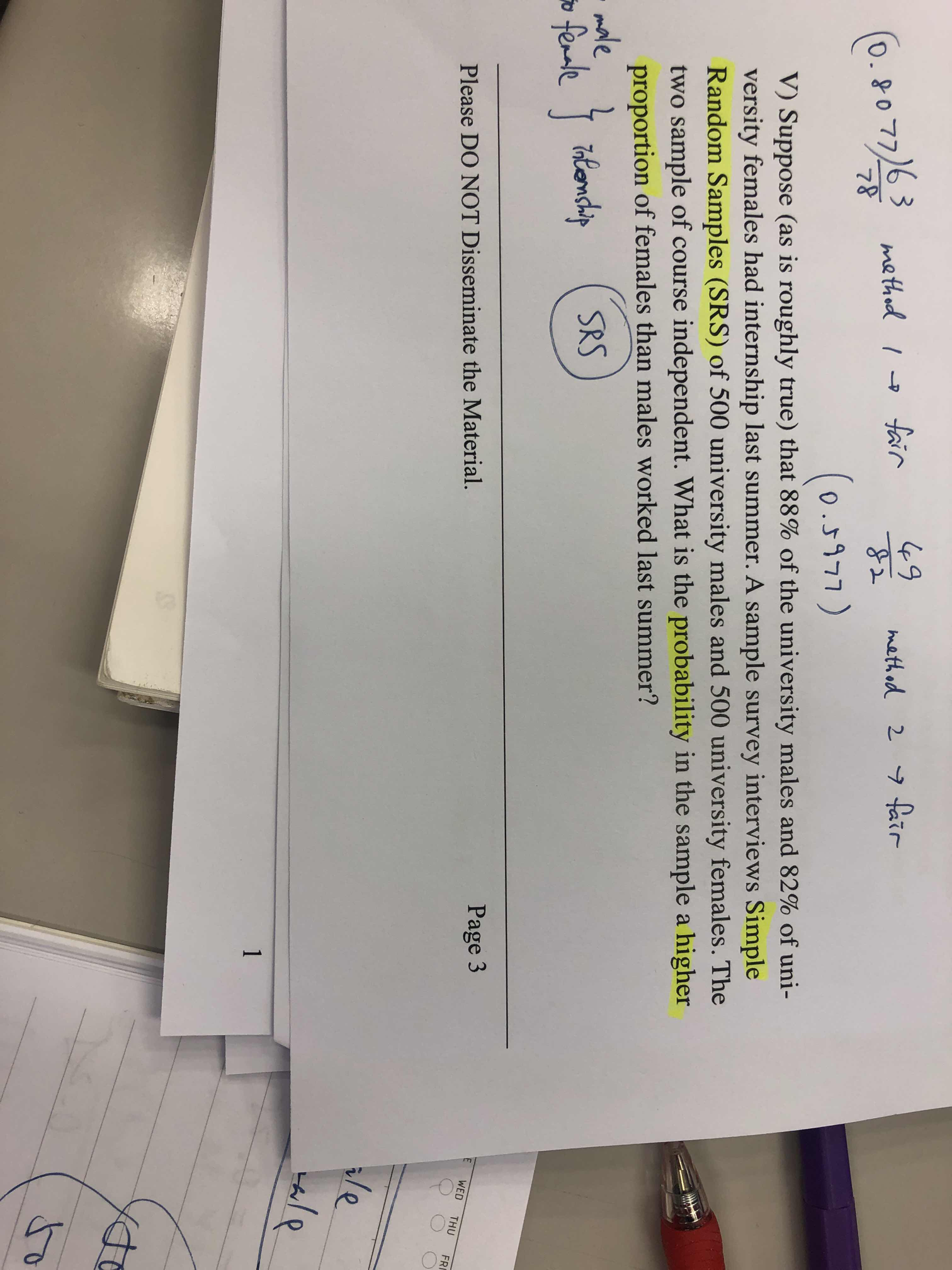This is statistic problemplease help thansk a lot (0. 8077) 63 method