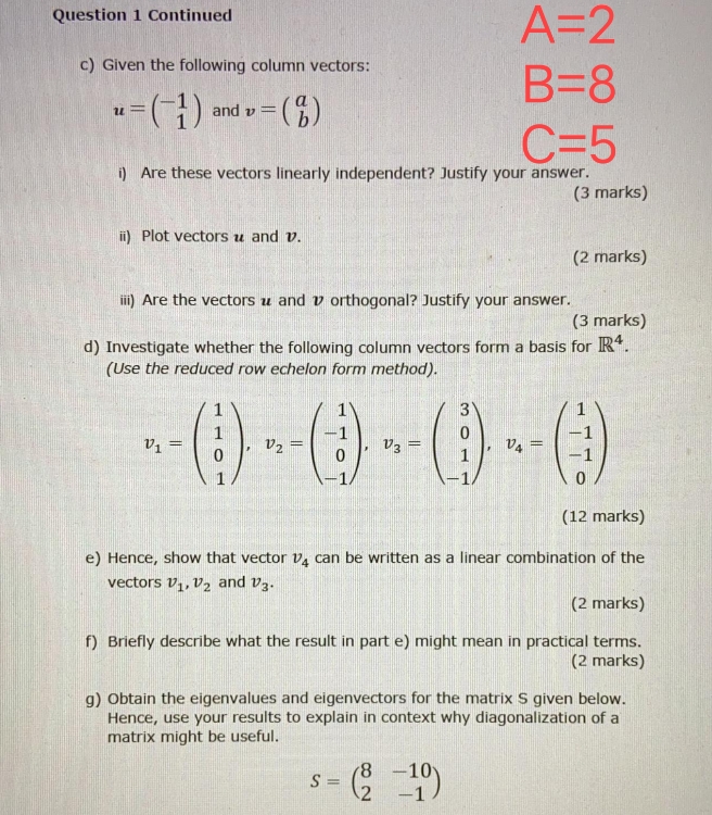 Please provide solution for each part asap to get a upvote Question