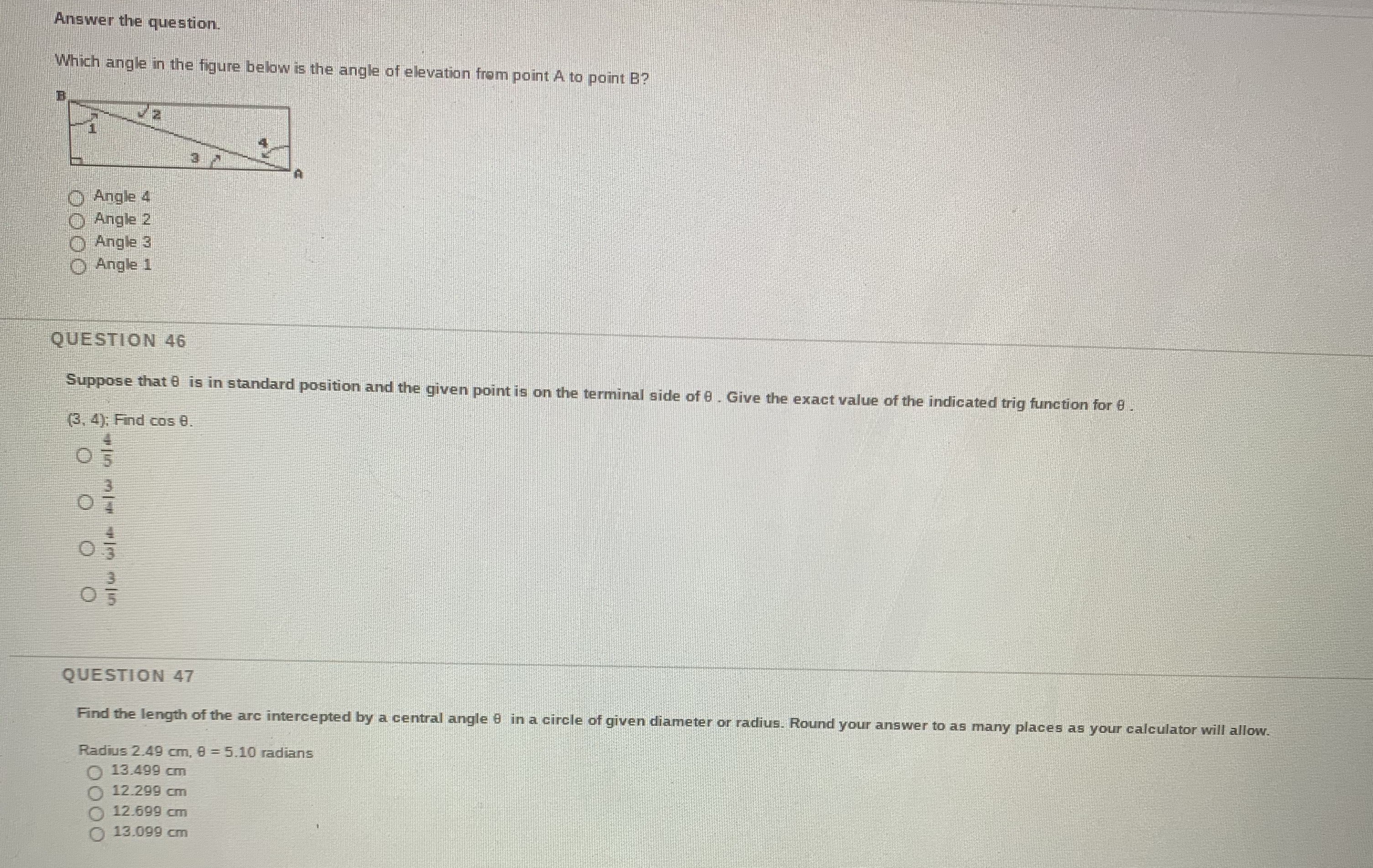 please I need help ASAP Answer the question. Which angle in the