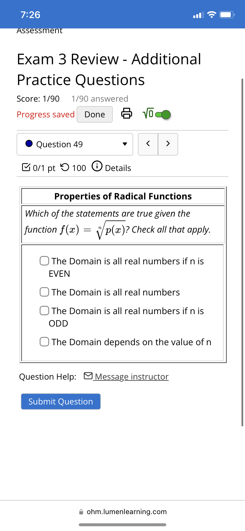 Colon (Spring 2023) > Assessment Exam 3 Review - Additional Practice Questions