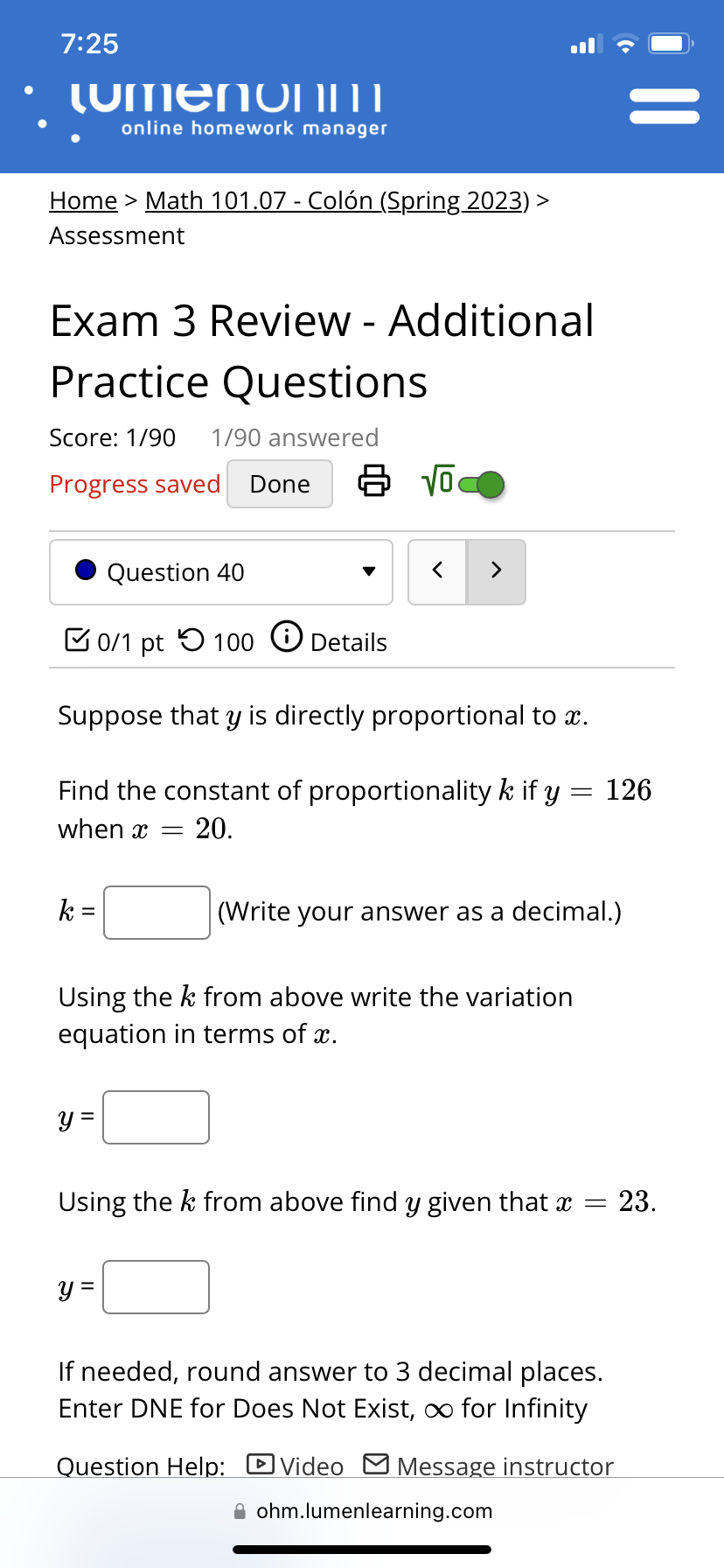 53 0/1 pt 100 @ Details Simplify: V36x4 + 45x-5 Question Help: