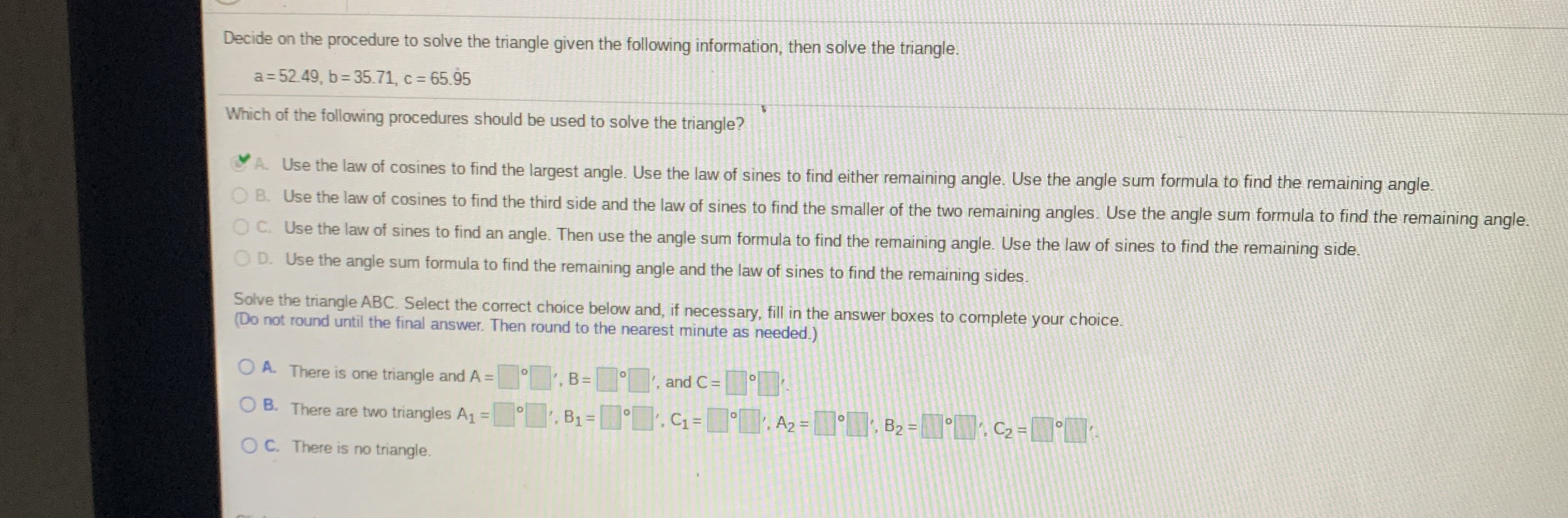 Please help me with the second part Decide on the procedure to