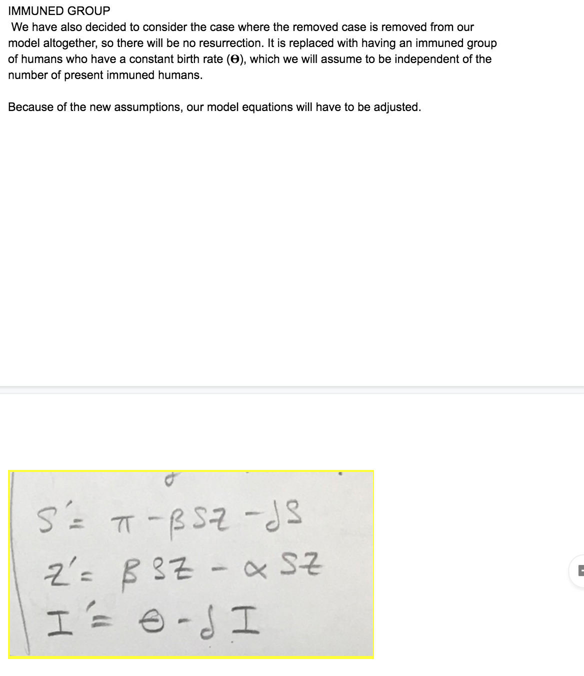 have a constant birth rate (1'1). If a human from the susceptible