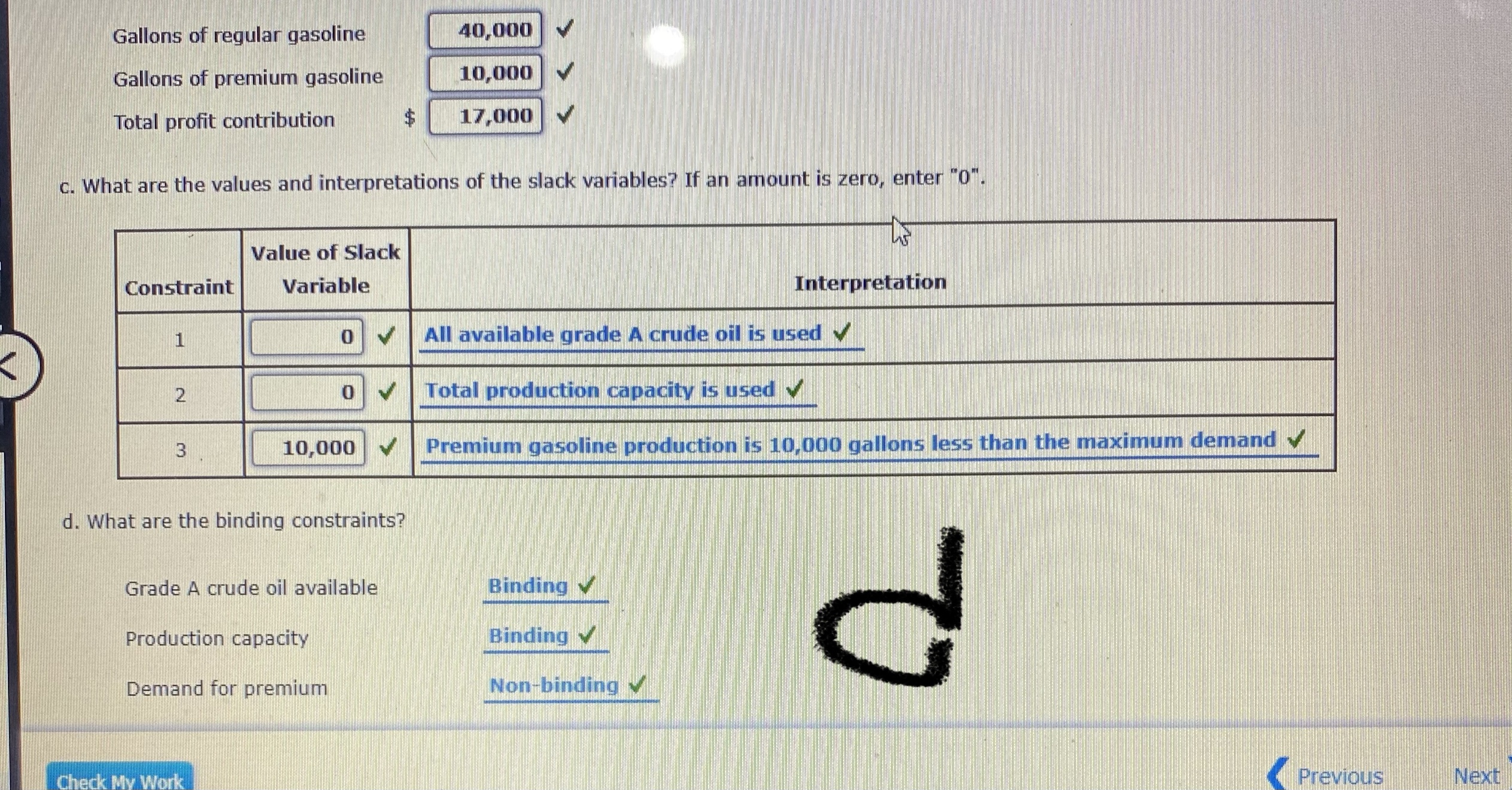 Calculator Problem 2-41 ? Southern Oil Company produces two grades of gasoline: