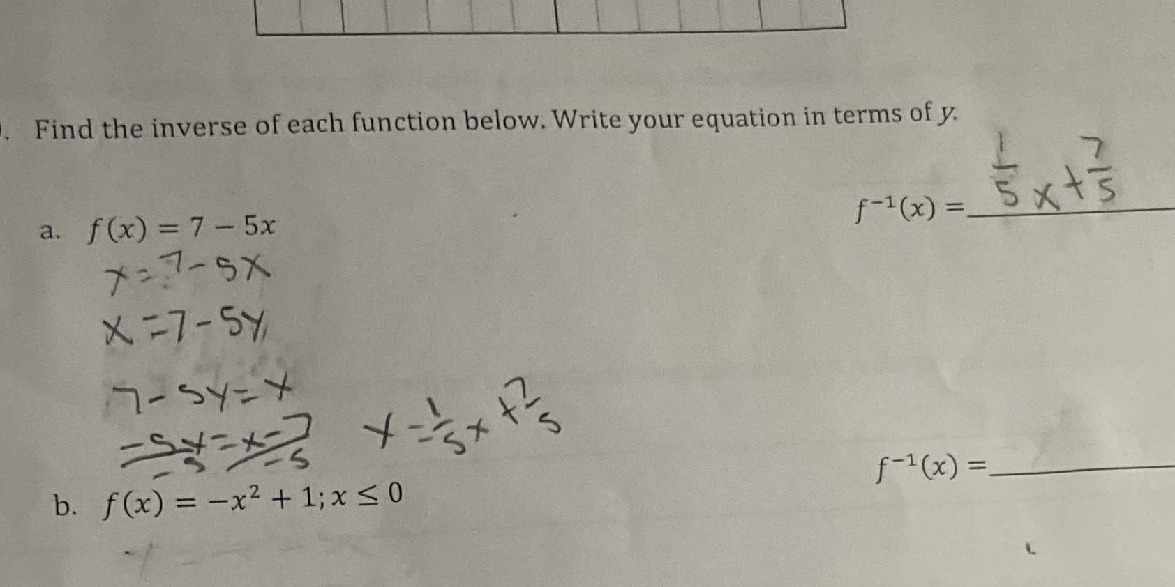 just checking if 1 is correct and need the work and answer