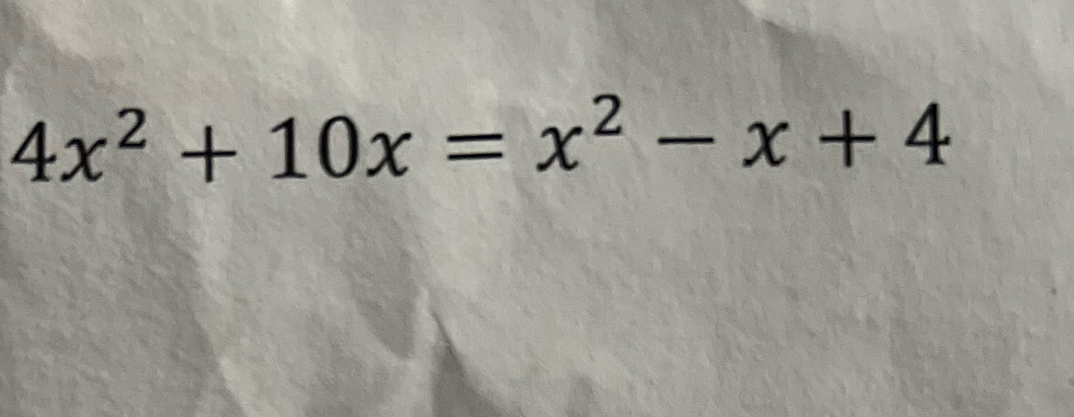 Set the equation equal to zero, rewrite in standard form, if necessary,