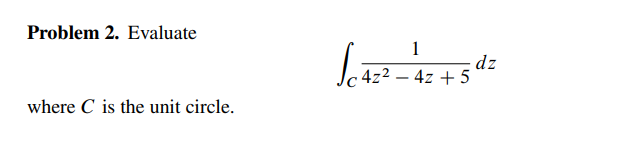 This is complex variable. I am a returning student, so in detailed