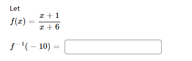 the table below to fill in the missing values. f(x) 0 6