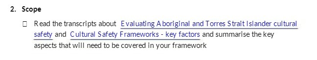  2. Scope Read the transcripts about Evaluating Aboriginal and Torres Strait