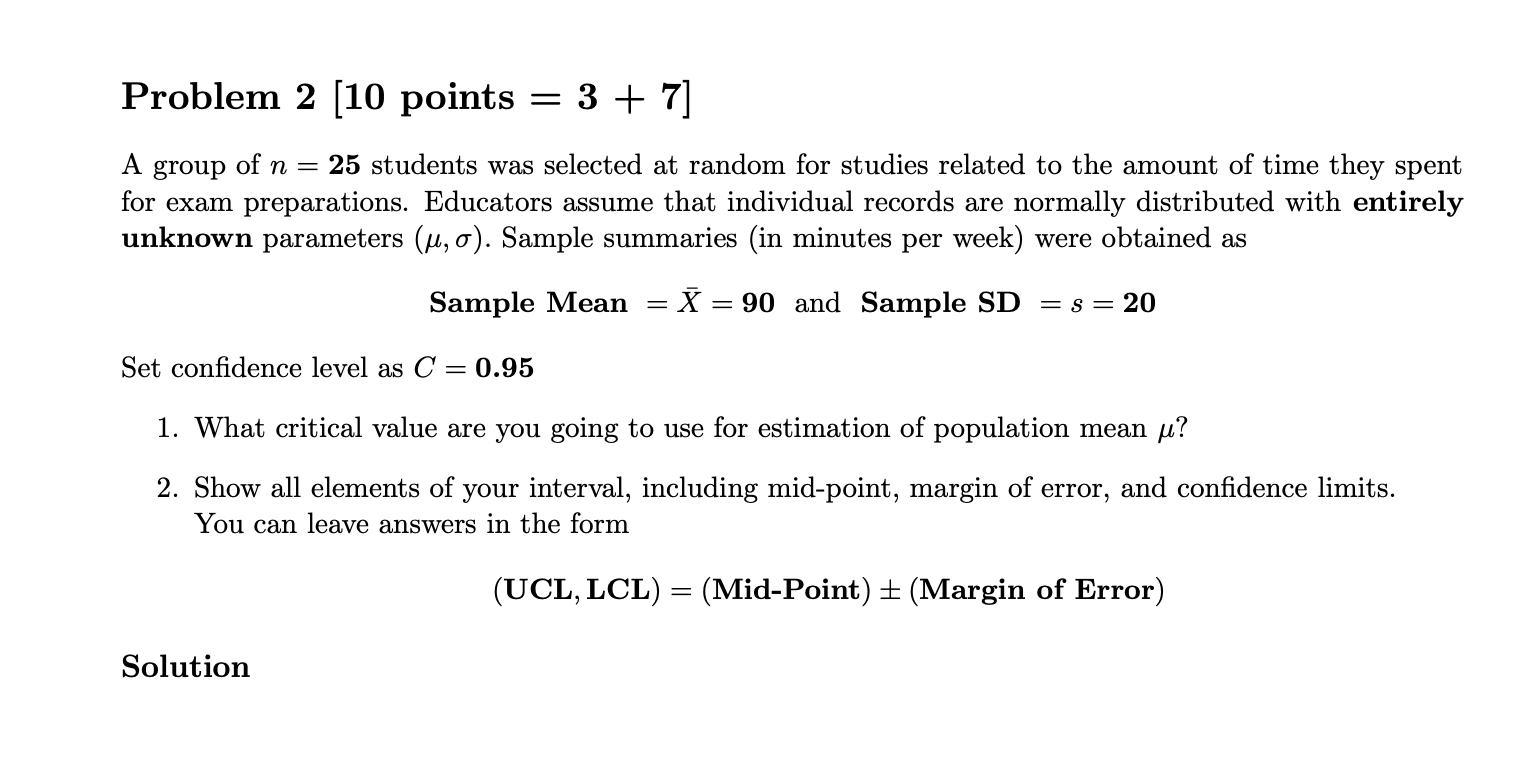 Please solve this and please be organized Problem 2 [10 points =