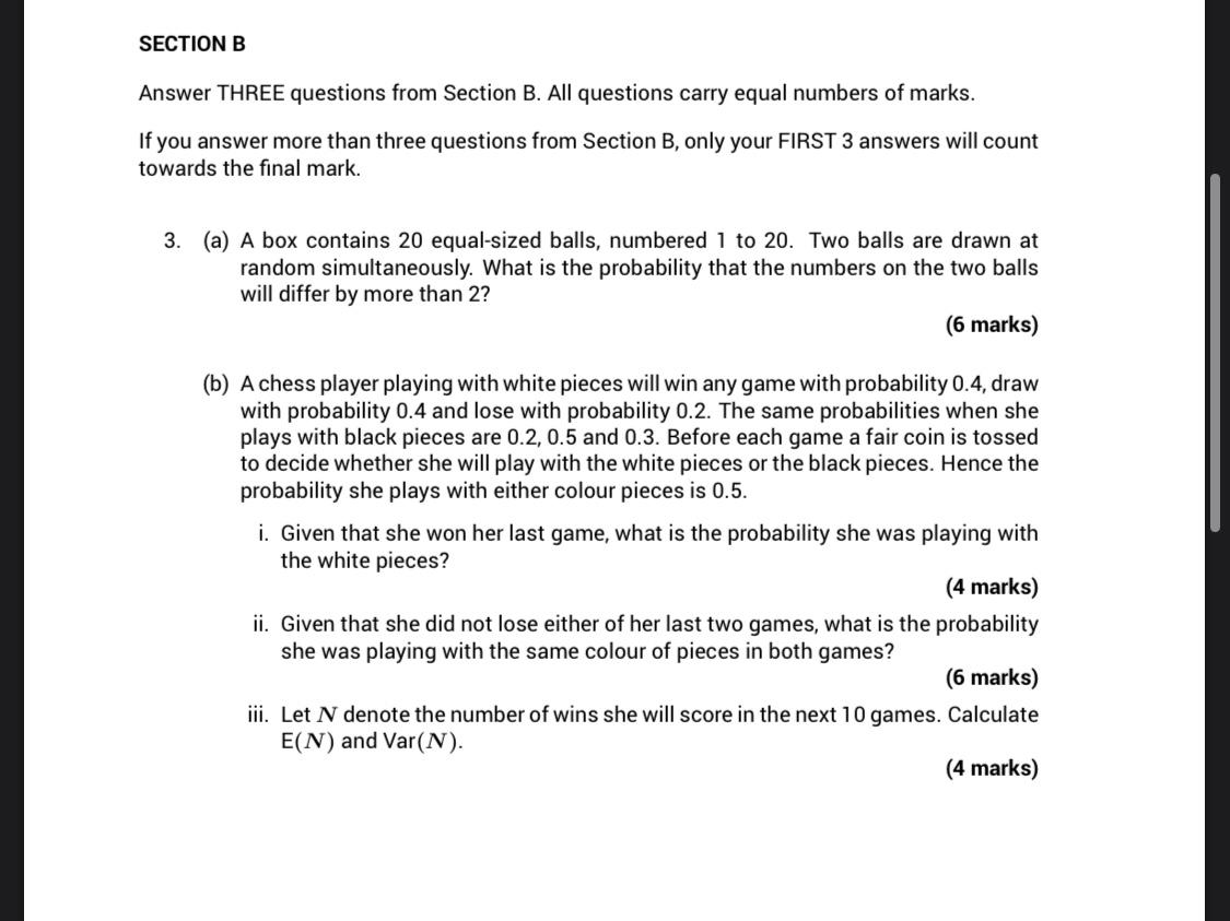 i need solution SECTION B Answer THREE questions from Section B. All
