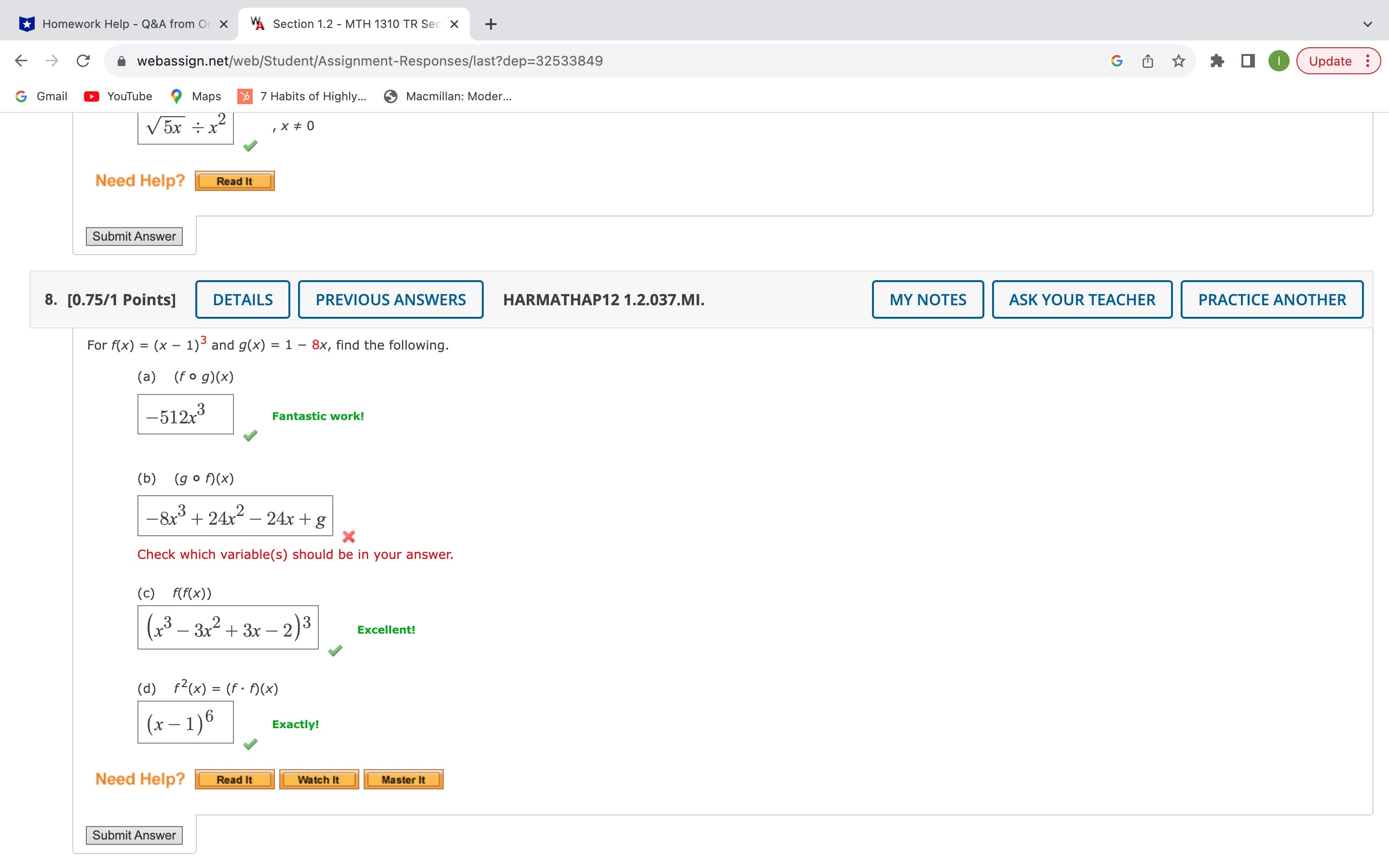  Homework Help - Q&A from Or X A Section 1.2 -