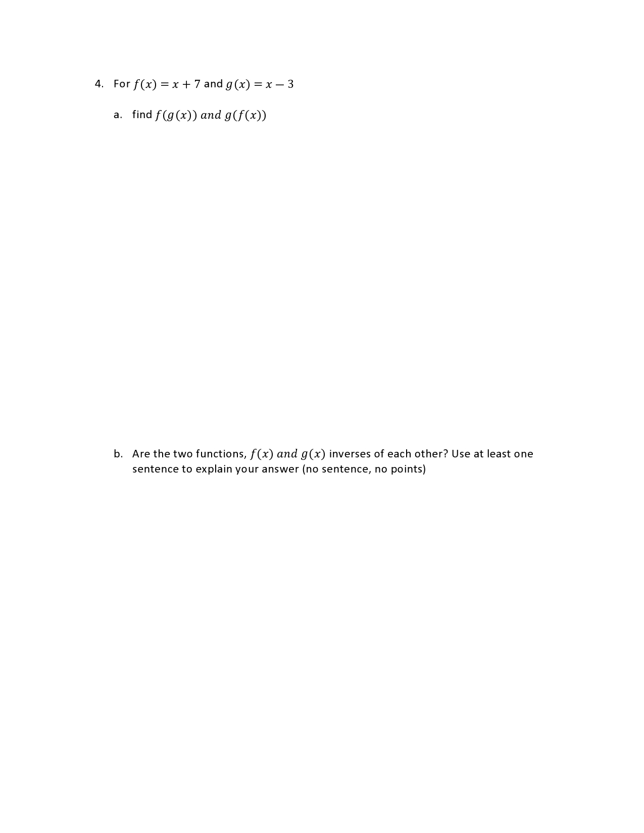 equation to decide how to approach finding the domain: a) f(x) =