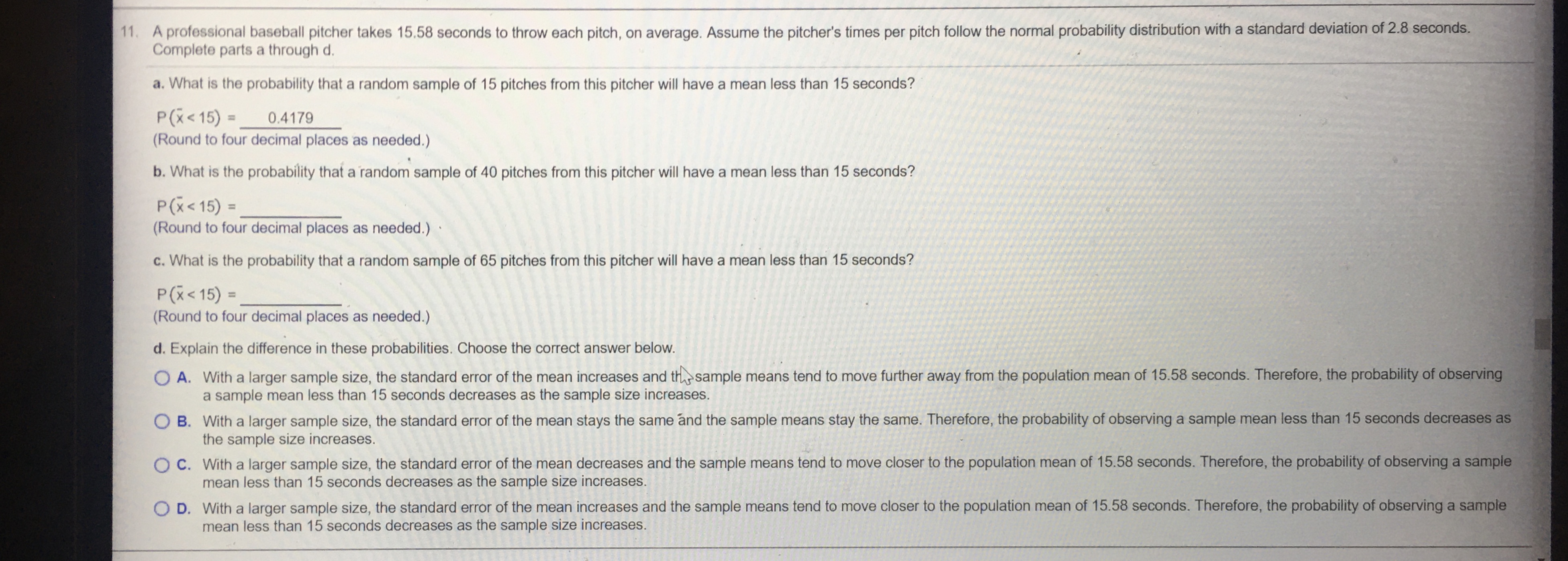 to view page 1 of the cumulative standardized normal distribution table." Click