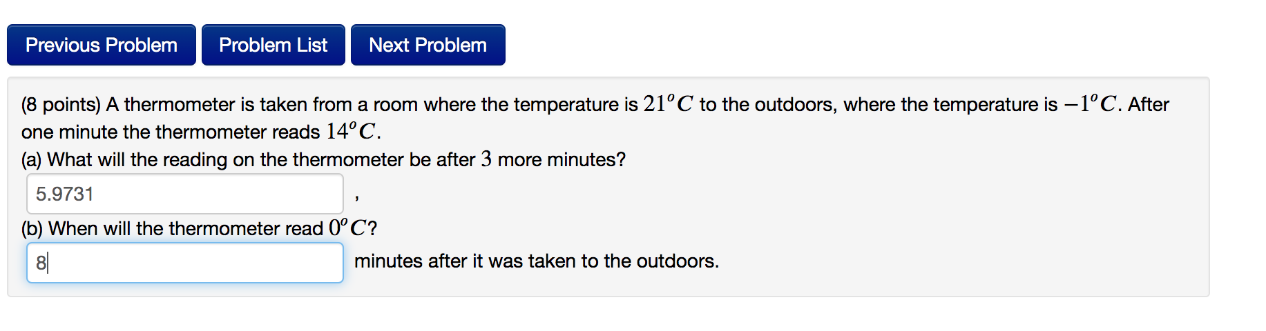 Please answer the question attached below Previous Problem Problem List Next Problem