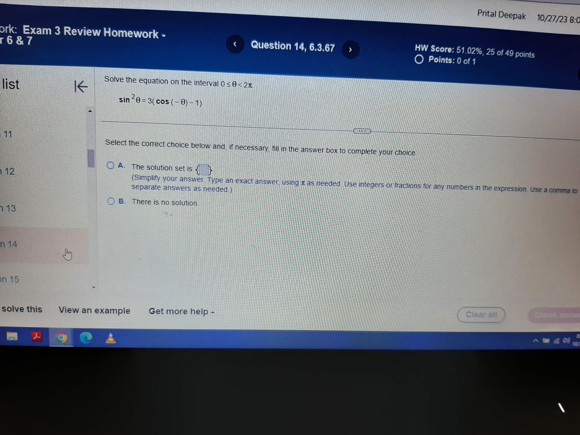 - 6 & 7 Question 26, 6.6.73 HW Score: 51.02%, 25 of